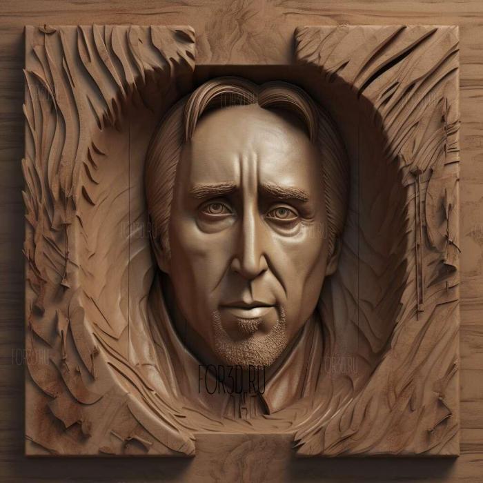 nicholas cage 4 stl model for CNC